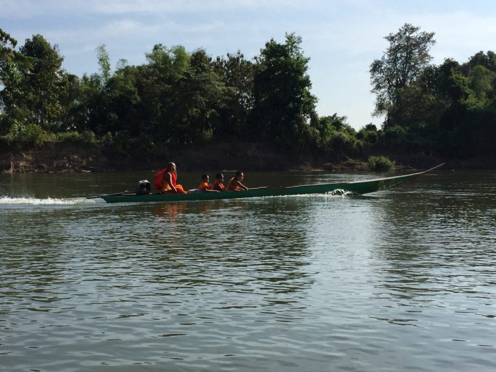 Bonze tail boat, 4000 îles, Mékong, Laos